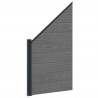 Panel ogrodzeniowy 5 pcs WPC i aluminium Szary