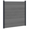 Panel ogrodzeniowy 9 pcs WPC i aluminium Szary