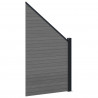 Panel ogrodzeniowy 9 pcs WPC i aluminium Szary