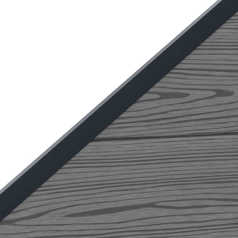 Panel ogrodzeniowy 10 pcs WPC i aluminium Szary