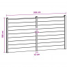 Panel ogrodzeniowy 2 pcs WPC i aluminium Czarny