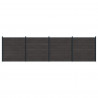 Panel ogrodzeniowy 4 pcs WPC i aluminium Czarny