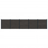 Panel ogrodzeniowy 5 pcs WPC i aluminium Czarny