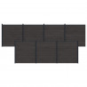 Panel ogrodzeniowy 7 pcs WPC i aluminium Czarny