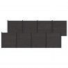 Panel ogrodzeniowy 8 pcs WPC i aluminium Czarny