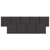 Panel ogrodzeniowy 9 pcs WPC i aluminium Czarny