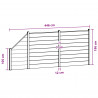 Panel ogrodzeniowy 3 pcs WPC i aluminium Czarny