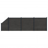 Panel ogrodzeniowy 4 pcs WPC i aluminium Czarny