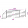 Panel ogrodzeniowy 4 pcs WPC i aluminium Czarny
