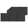 Panel ogrodzeniowy 6 pcs WPC i aluminium Czarny