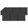 Panel ogrodzeniowy 7 pcs WPC i aluminium Czarny