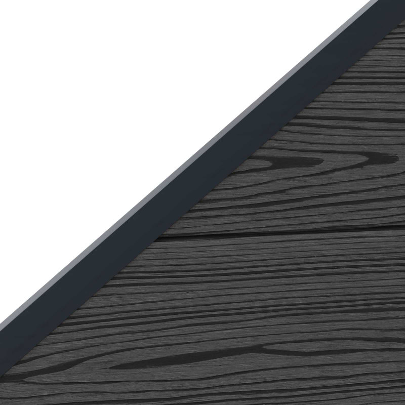 Panel ogrodzeniowy 7 pcs WPC i aluminium Czarny