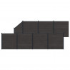 Panel ogrodzeniowy 8 pcs WPC i aluminium Czarny