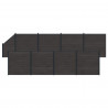 Panel ogrodzeniowy 9 pcs WPC i aluminium Czarny