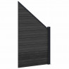 Panel ogrodzeniowy 9 pcs WPC i aluminium Czarny