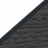 Panel ogrodzeniowy 9 pcs WPC i aluminium Czarny