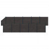 Panel ogrodzeniowy 11 pcs WPC i aluminium Czarny