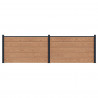 Panel ogrodzeniowy 2 pcs WPC i aluminium brązowy