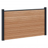Panel ogrodzeniowy 2 pcs WPC i aluminium brązowy