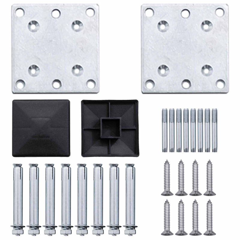 Panel ogrodzeniowy 2 pcs WPC i aluminium brązowy