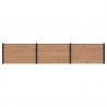 Panel ogrodzeniowy 3 pcs WPC i aluminium brązowy