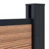 Panel ogrodzeniowy 3 pcs WPC i aluminium brązowy