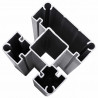 Panel ogrodzeniowy 4 pcs WPC i aluminium brązowy