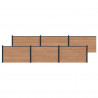 Panel ogrodzeniowy 6 pcs WPC i aluminium brązowy