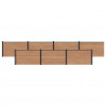 Panel ogrodzeniowy 7 pcs WPC i aluminium brązowy