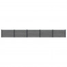 Panel ogrodzeniowy 5 pcs WPC i aluminium Szary