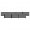 Panel ogrodzeniowy 7 pcs WPC i aluminium Szary