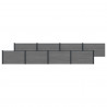 Panel ogrodzeniowy 8 pcs WPC i aluminium Szary