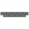 Panel ogrodzeniowy 9 pcs WPC i aluminium Szary
