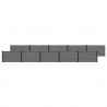 Panel ogrodzeniowy 10 pcs WPC i aluminium Szary
