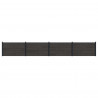 Panel ogrodzeniowy 4 pcs WPC i aluminium Czarny