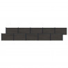 Panel ogrodzeniowy 10 pcs WPC i aluminium Czarny