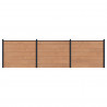 Panel ogrodzeniowy 3 pcs WPC i aluminium brązowy