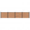 Panel ogrodzeniowy 4 pcs WPC i aluminium brązowy