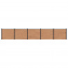 Panel ogrodzeniowy 5 pcs WPC i aluminium brązowy