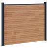 Panel ogrodzeniowy 5 pcs WPC i aluminium brązowy