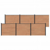 Panel ogrodzeniowy 6 pcs WPC i aluminium brązowy