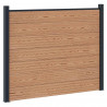 Panel ogrodzeniowy 6 pcs WPC i aluminium brązowy