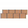 Panel ogrodzeniowy 8 pcs WPC i aluminium brązowy