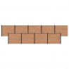 Panel ogrodzeniowy 9 pcs WPC i aluminium brązowy