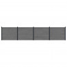Panel ogrodzeniowy 4 pcs WPC i aluminium Szary