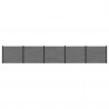 Panel ogrodzeniowy 5 pcs WPC i aluminium Szary