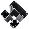 Panel ogrodzeniowy 5 pcs WPC i aluminium Szary