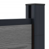 Panel ogrodzeniowy 7 pcs WPC i aluminium Szary