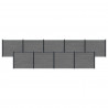 Panel ogrodzeniowy 9 pcs WPC i aluminium Szary
