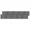 Panel ogrodzeniowy 10 pcs WPC i aluminium Szary